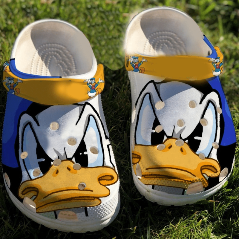 Waybackapparel Donald Duck Angry 3D Crocband Clog