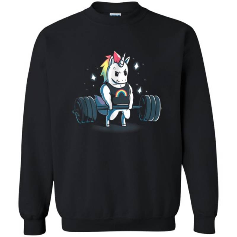 Weight Lifting Gym Unicorn Sweatshirt