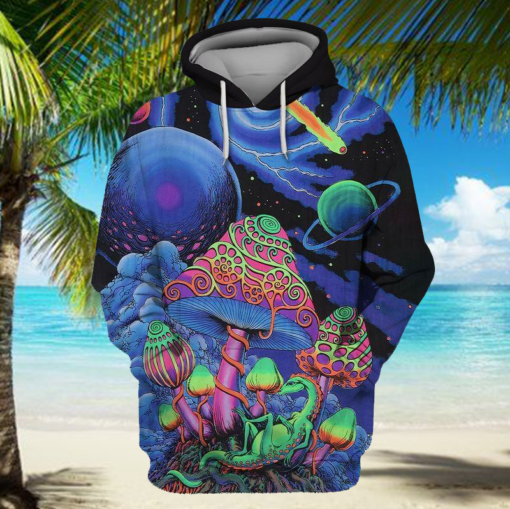 Hippie Night Mushroom 3D All Over Print Shirts For Men & Women, Gift For Hippie Soul, Hippie Lover