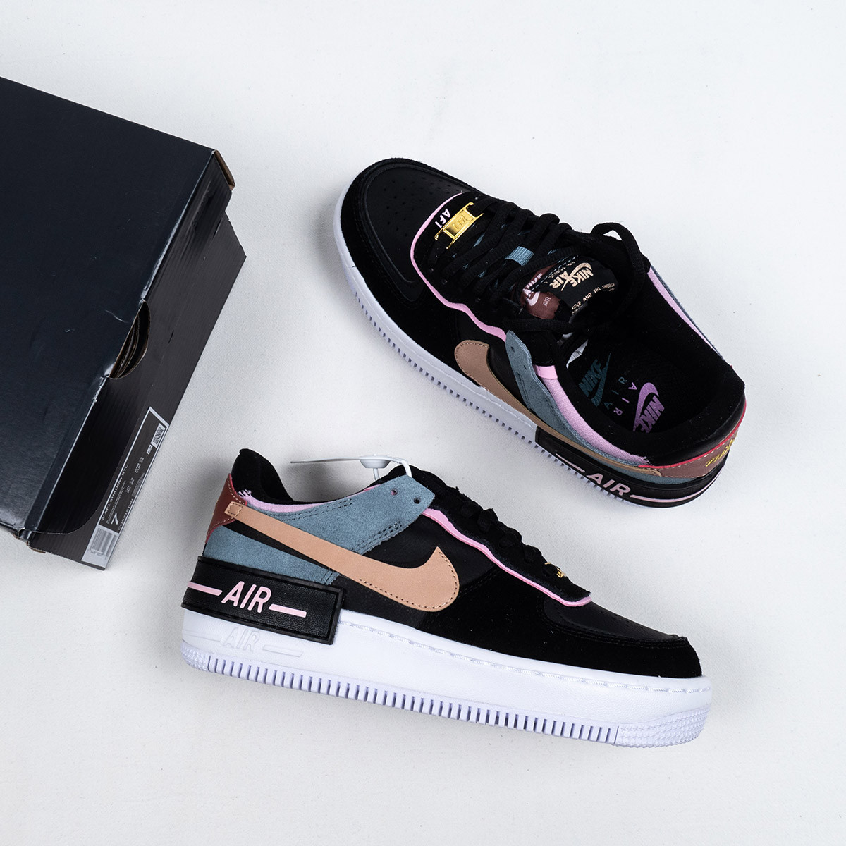 Nike Air Force 1 Shadow Black Metallic Red Bronze 5340043