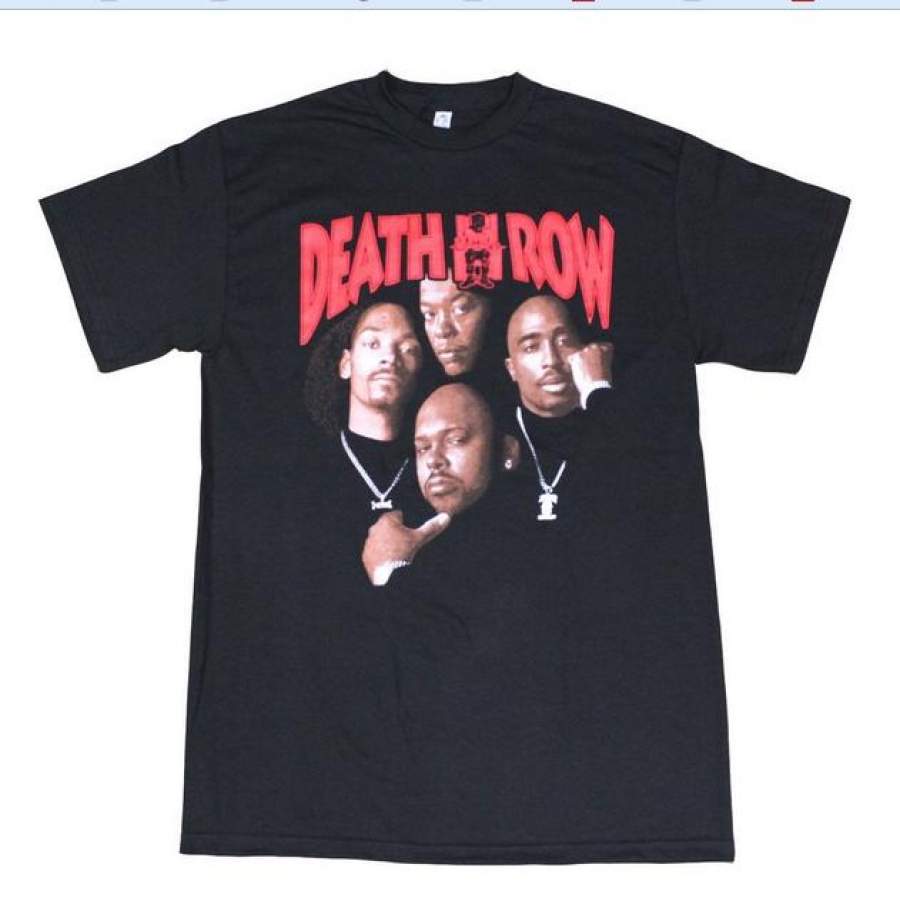 Fashion Womens/Mens Gildan Death Row Records Tupac Dre Poster Funny 3D Print Casual Short Sleeve T-Shirt