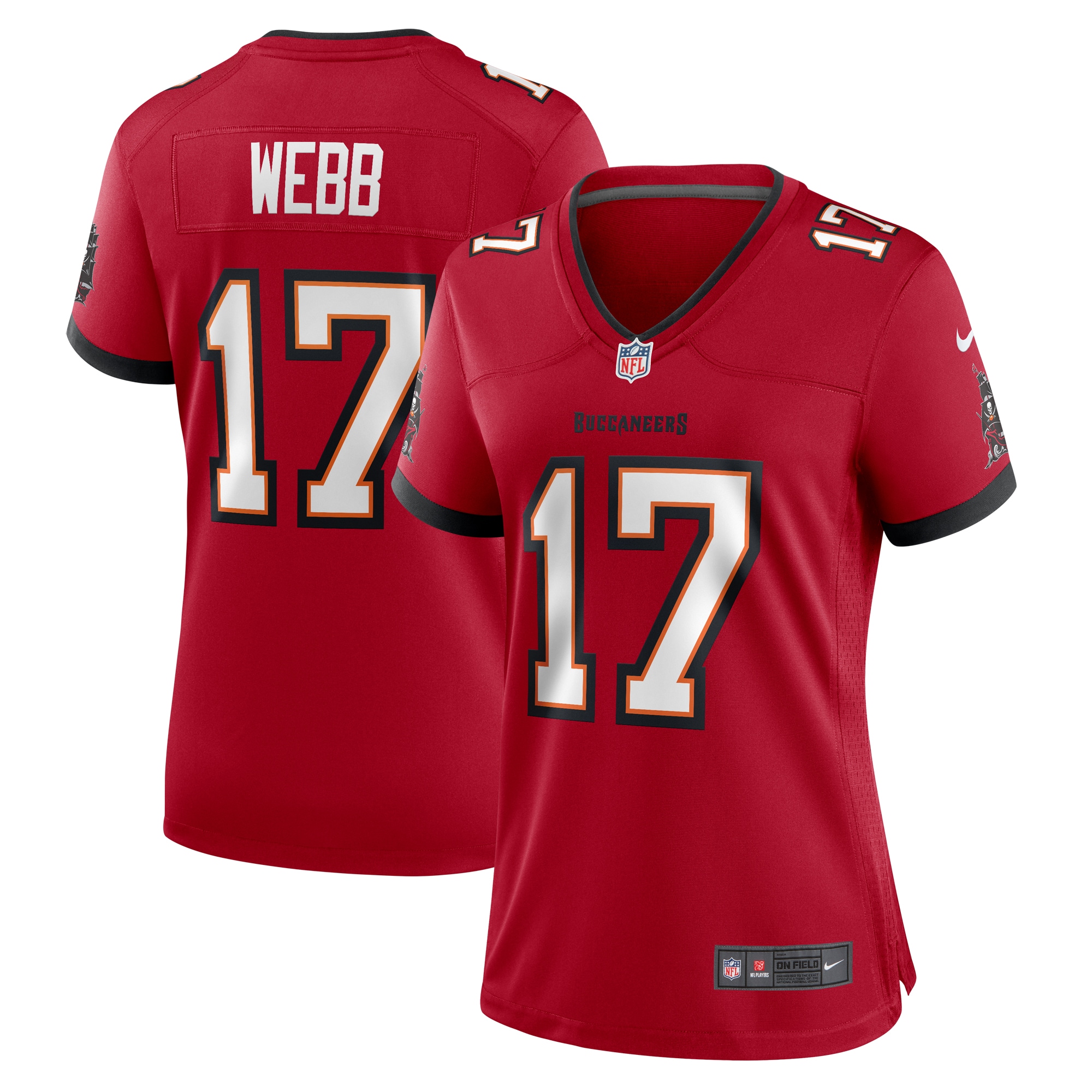 Raleigh Webb Tampa Bay Buccaneers Women's Game Jersey – Red