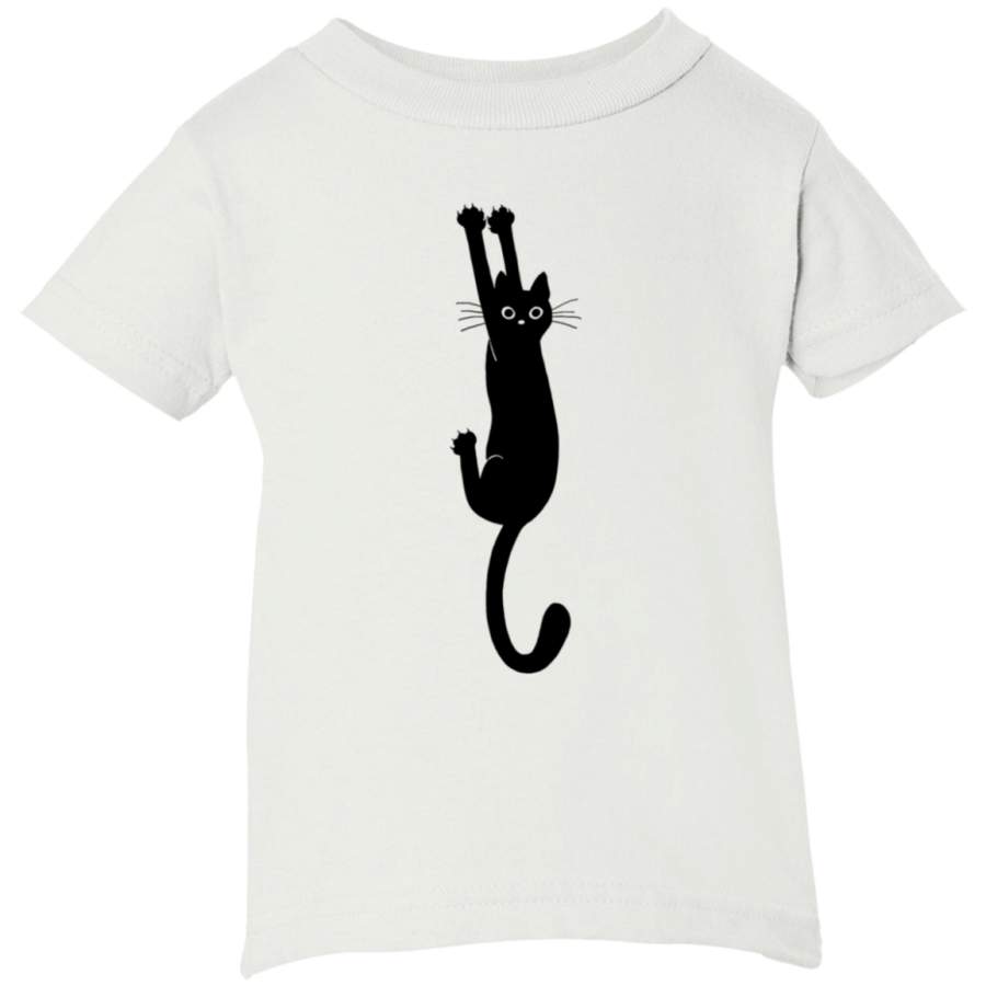 AGR Black Cat Holding OnBlack Cat Holding On Infant Short Sleeve T-Shirt