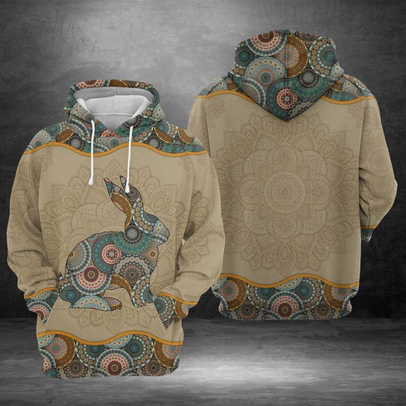 Rabbit Mandala D1405 – All Over Print Unisex Hoodie