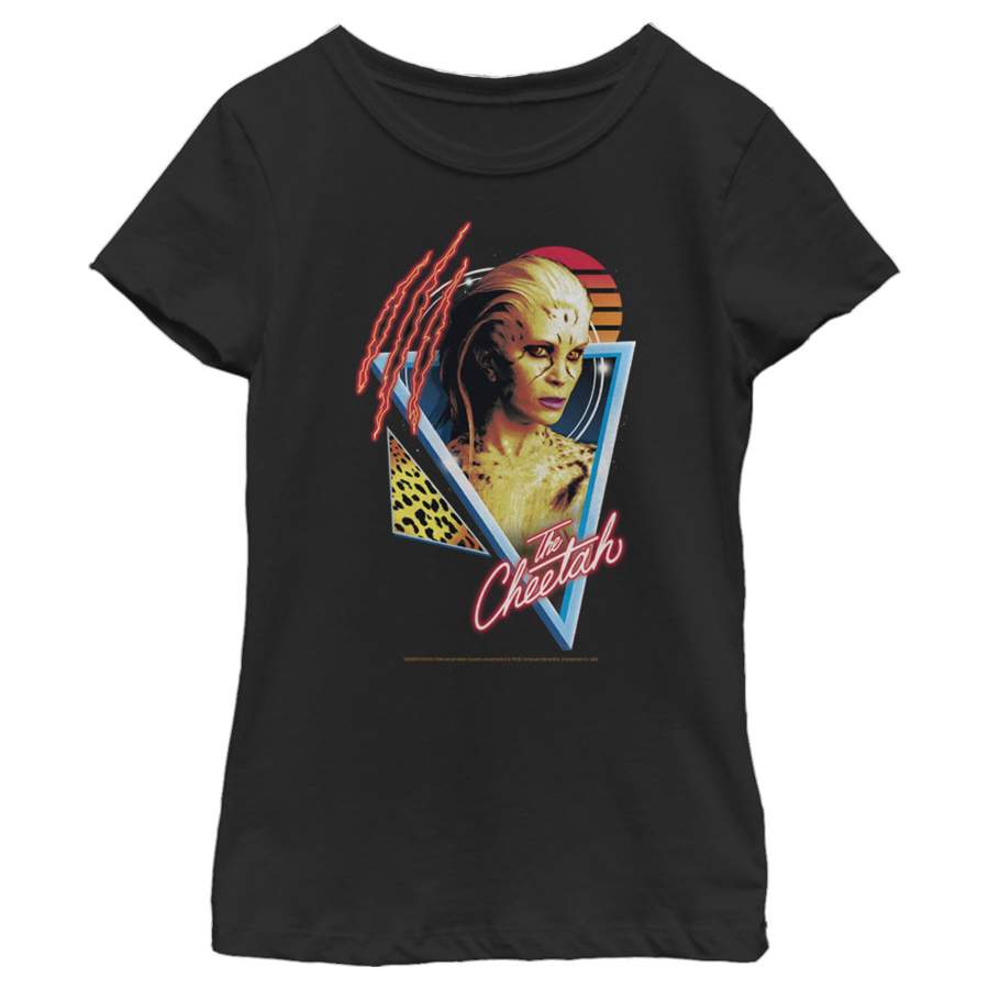 Wonder Woman 1984 Girl’s Cheetah Retro Triangle  T-Shirt