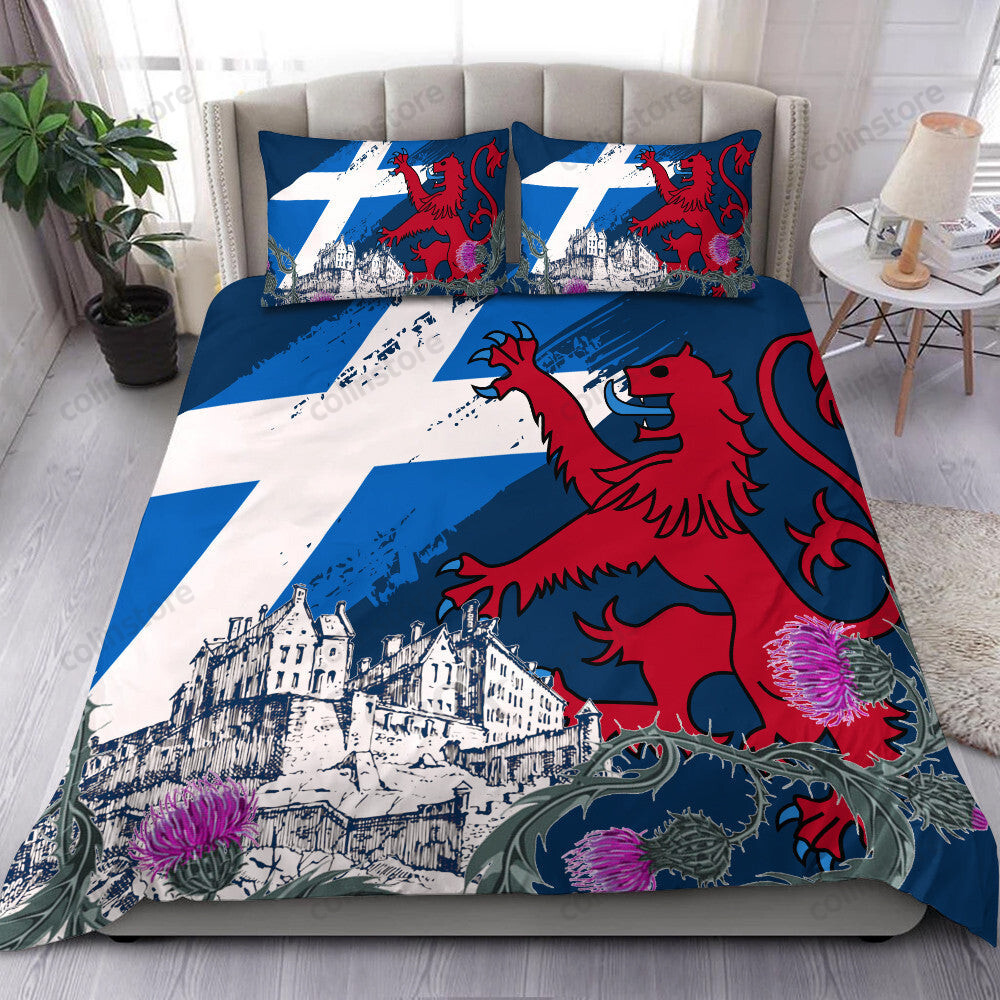 Wonder Print Shop Home Set – Scotland Royal Lion Scottish Bedding Set (Duvet Cover And Pillow Cases)