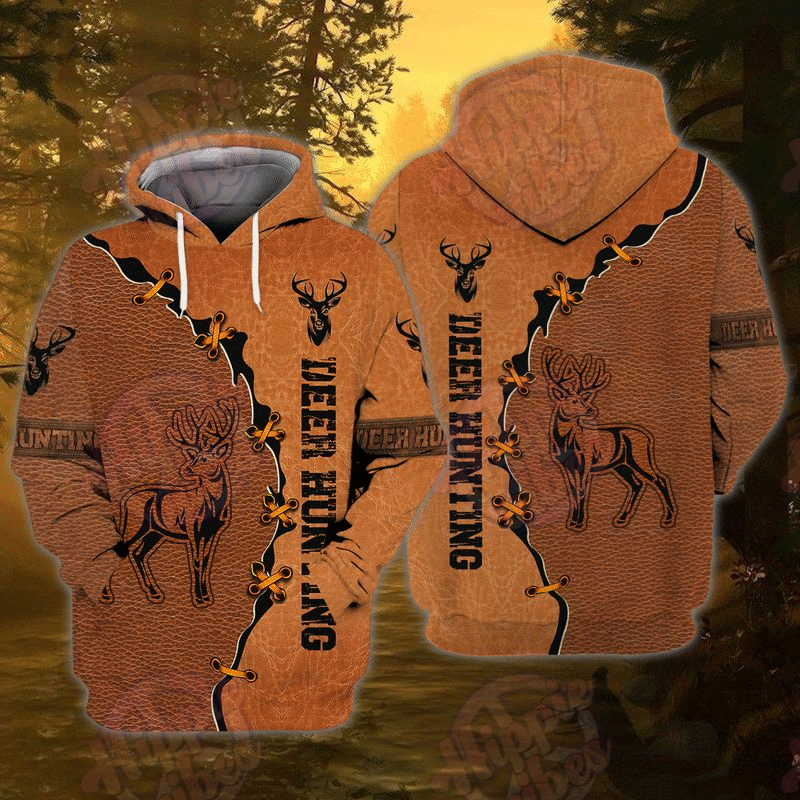 Vintage Deer Hunting 3D All Over Printed Hoodie