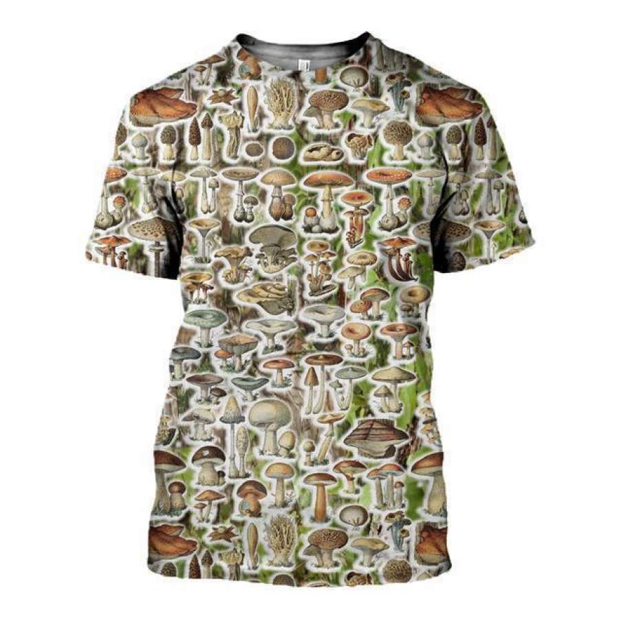 3D All Over Printed Mushroom Camo Shirts