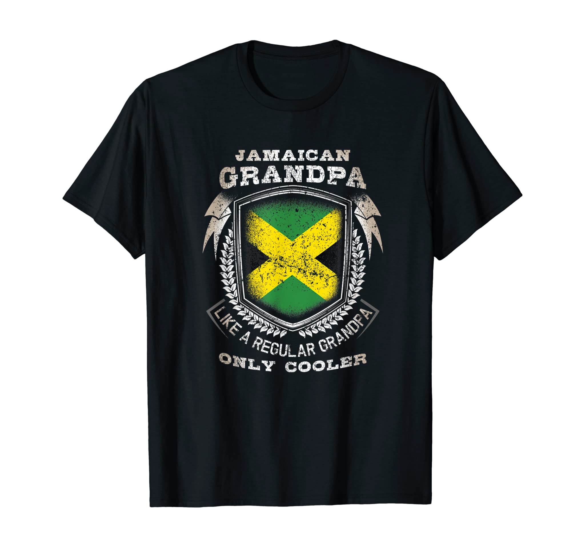 Mens Jamaican Grandpa Like A Regular Grandpa Only Cooler Funny T-Shirt