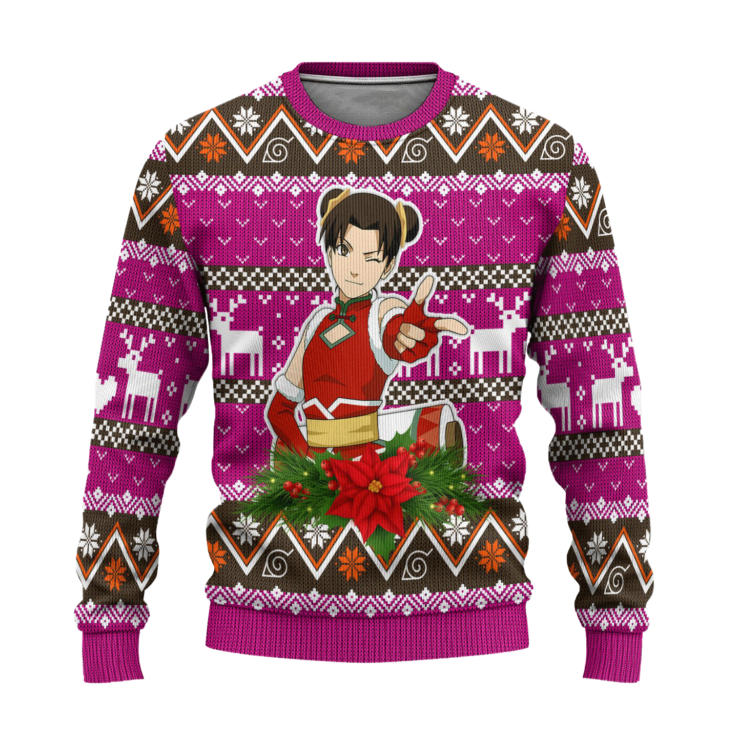 Tenten Ugly Christmas Sweater Custom Naruto Anime Xmas Gift