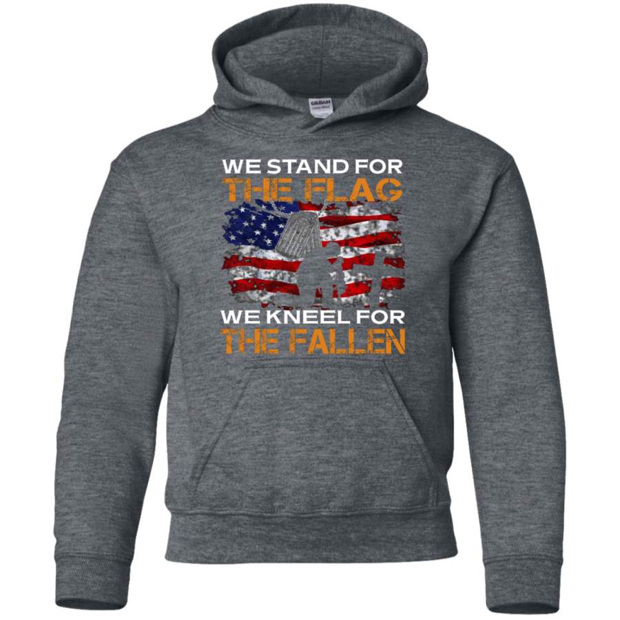 WE STAND FOR THE FLAG WE KNEEL FOR THE FALLEN VETERANS DAY TEES Youth Pullover Hoodie