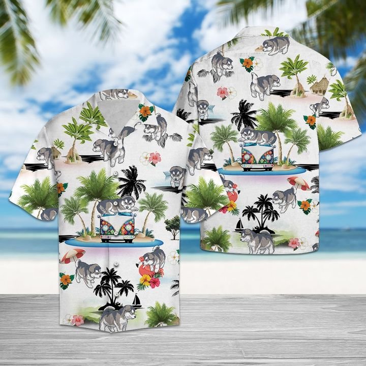 Alaskan Malamute Vacation Hawaiian Shirt Summer Button Up For Men, Women, Couple