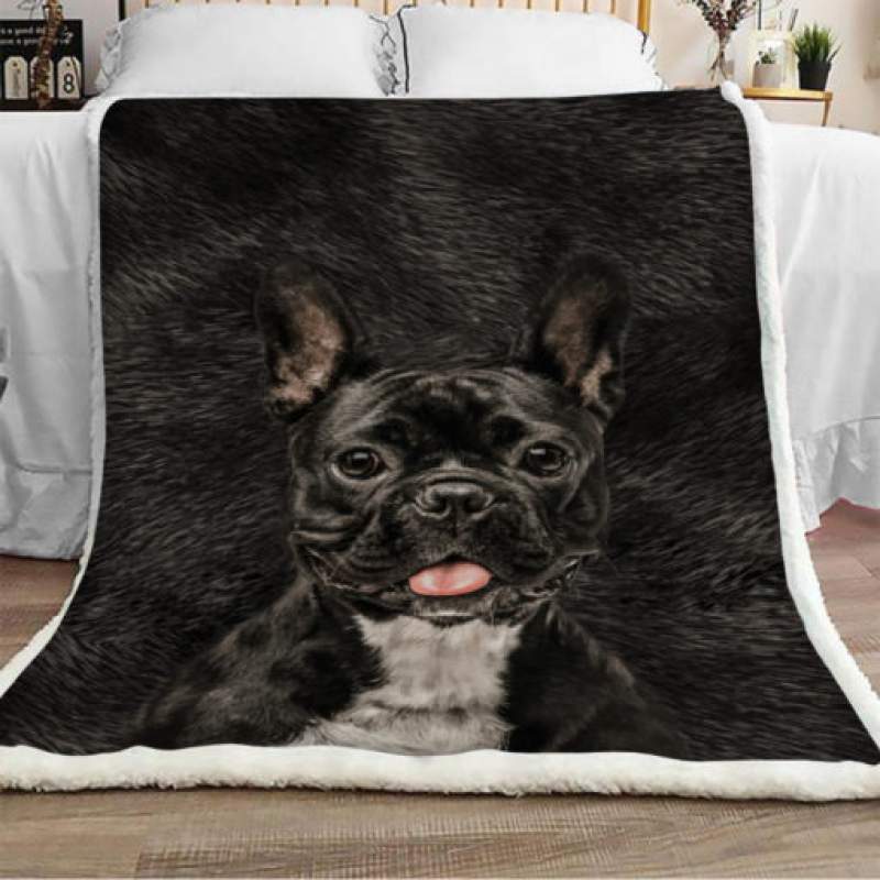 French Bulldog Sherpa Blanket JR1501 73O50