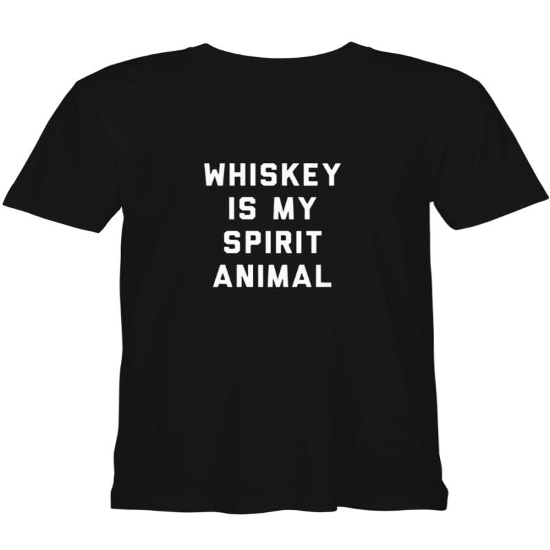 WHISKEY IS MY SPIRIT ANIMAL Wine T shirts for biker