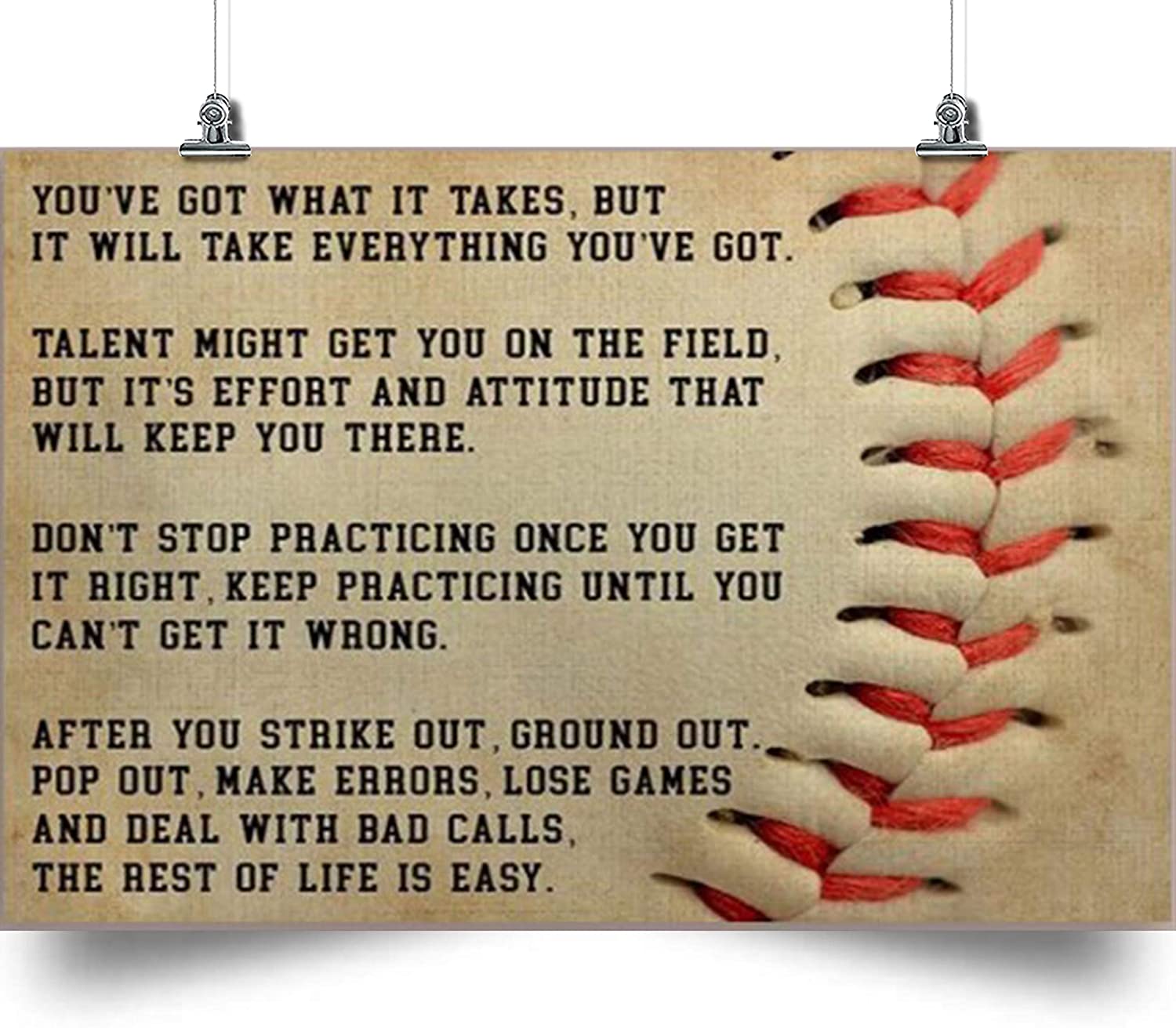 Baseball Poster – You’Ve Got What It Takes – Wall Poster, Room Decoration, Home Decor, Gift For Friends And Relatives.