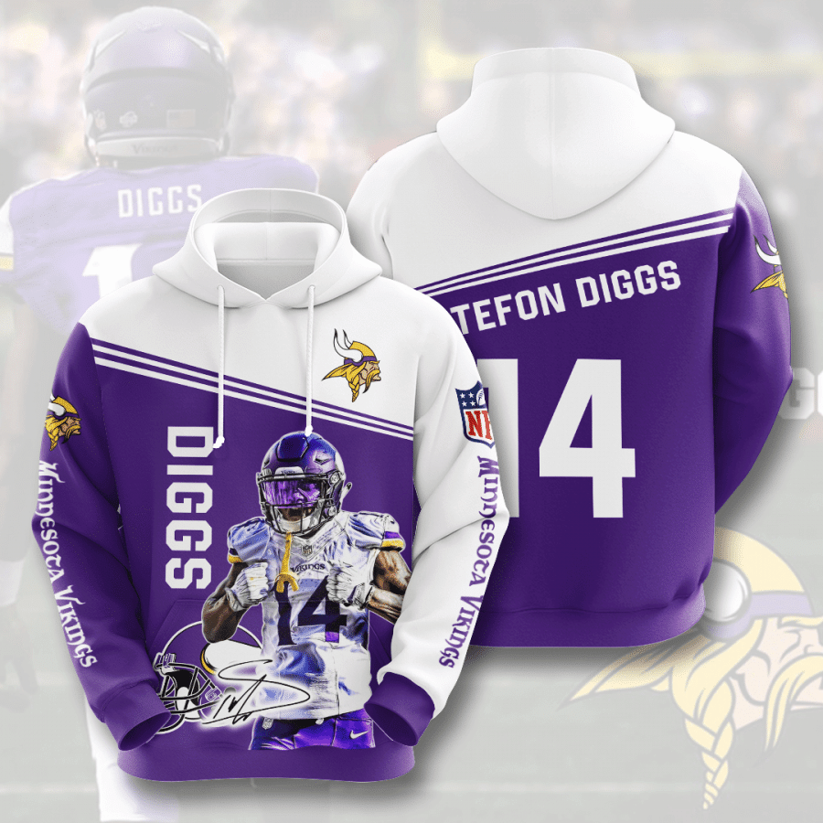 Stefon Diggs Minnesota Vikings Minnesota Vikings 48 Unisex 3D Hoodie Gift For Fans