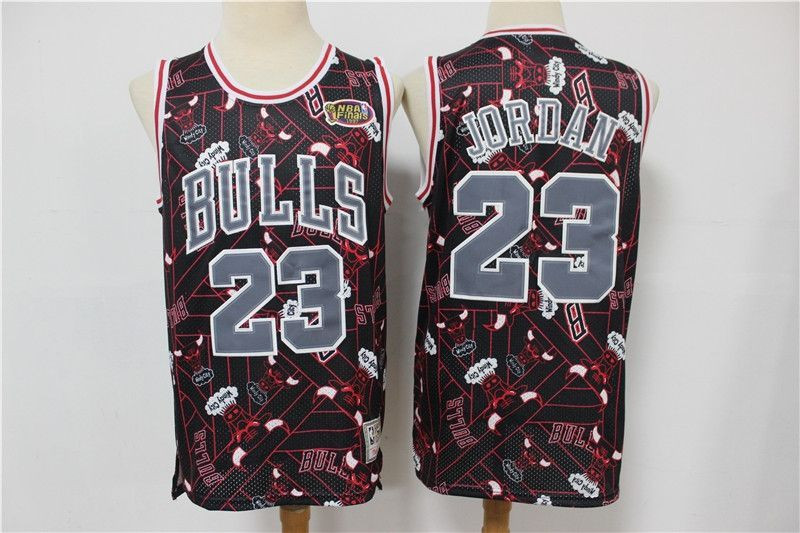 Chicago Bulls Michael Jordan #23 NBA New Arrival Tear Up Black Jersey