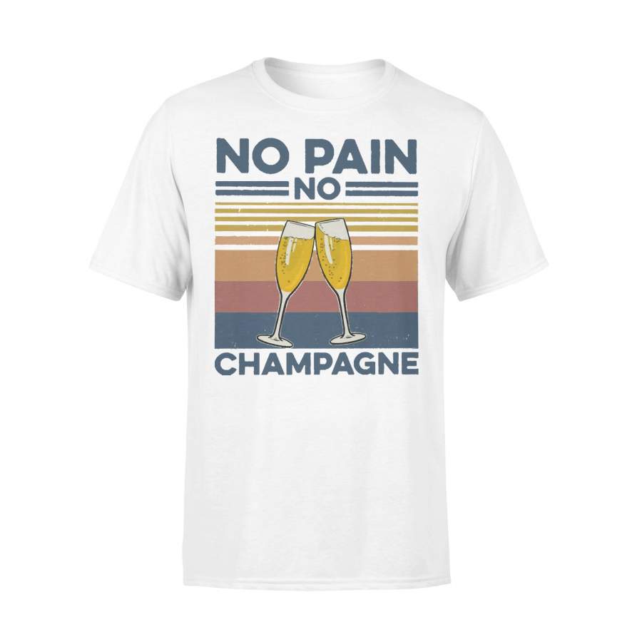 No Pain No Champagne Gym Fitness Vintage T-shirt