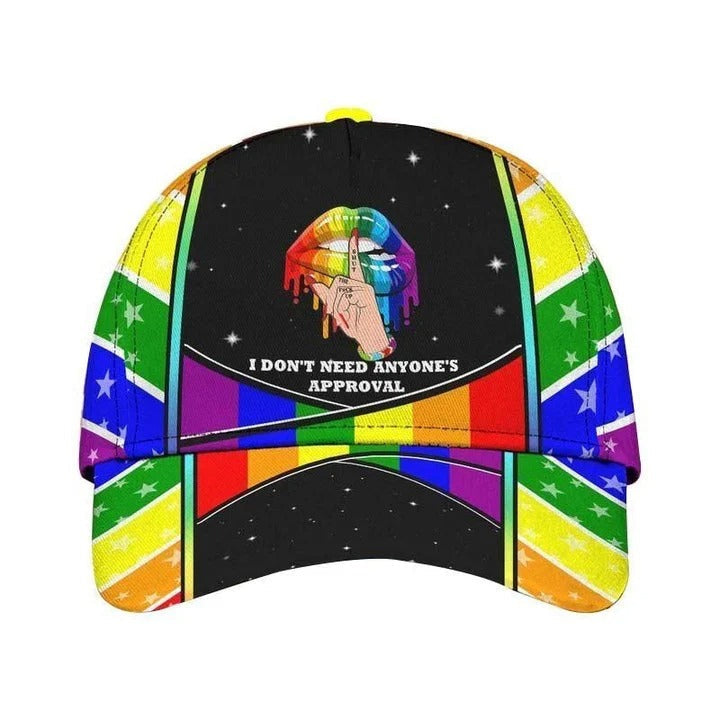 3D Baseball Cap For Gay Man, Couple Lesbian Pride Accessories, I Don’T Need Anyone’S Approval Baseball Cap Hat