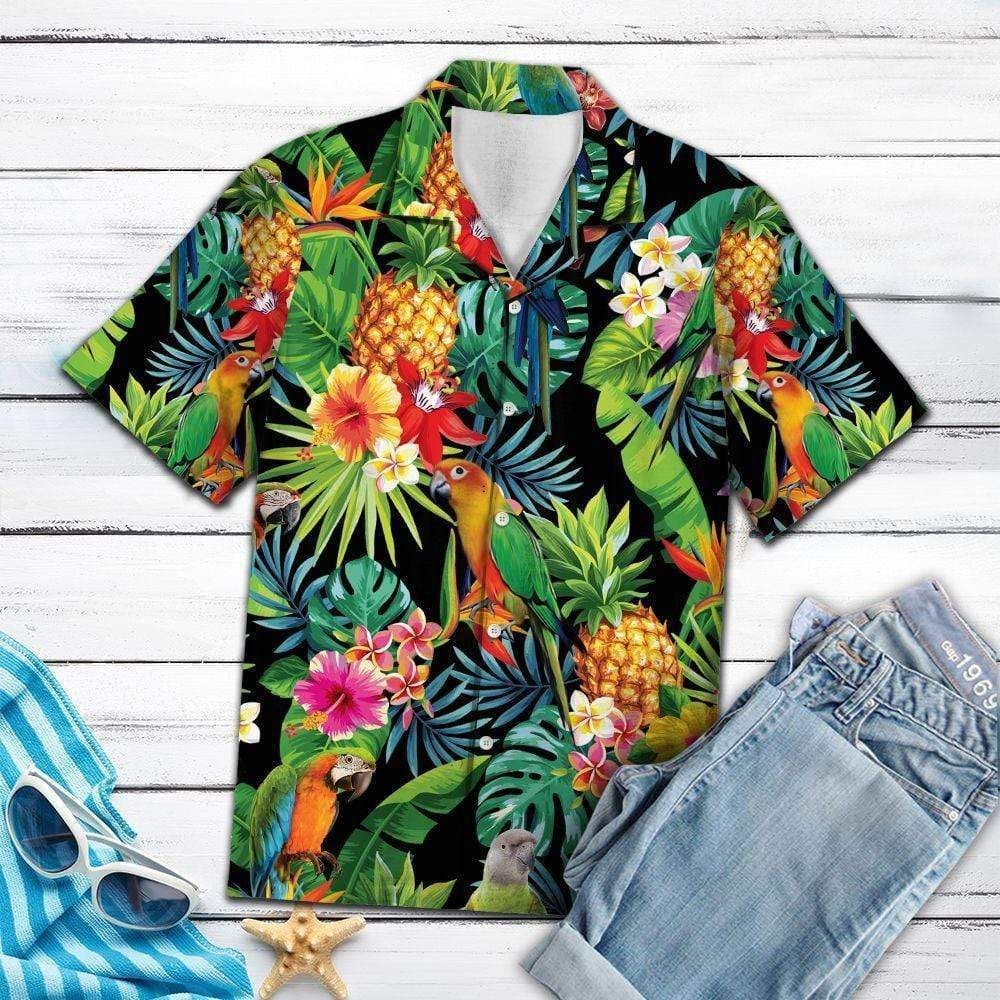 Find Parrot Pineapple Tropical Hawaii Aloha Shirts Ha105118