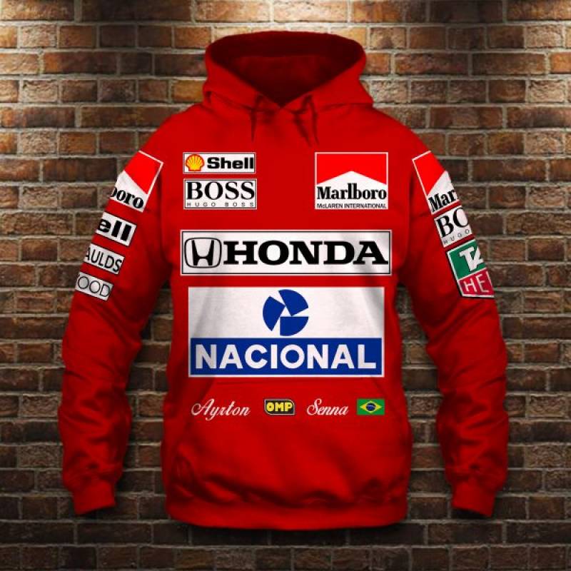 Honda Ayrton Senna 3D Hoodie