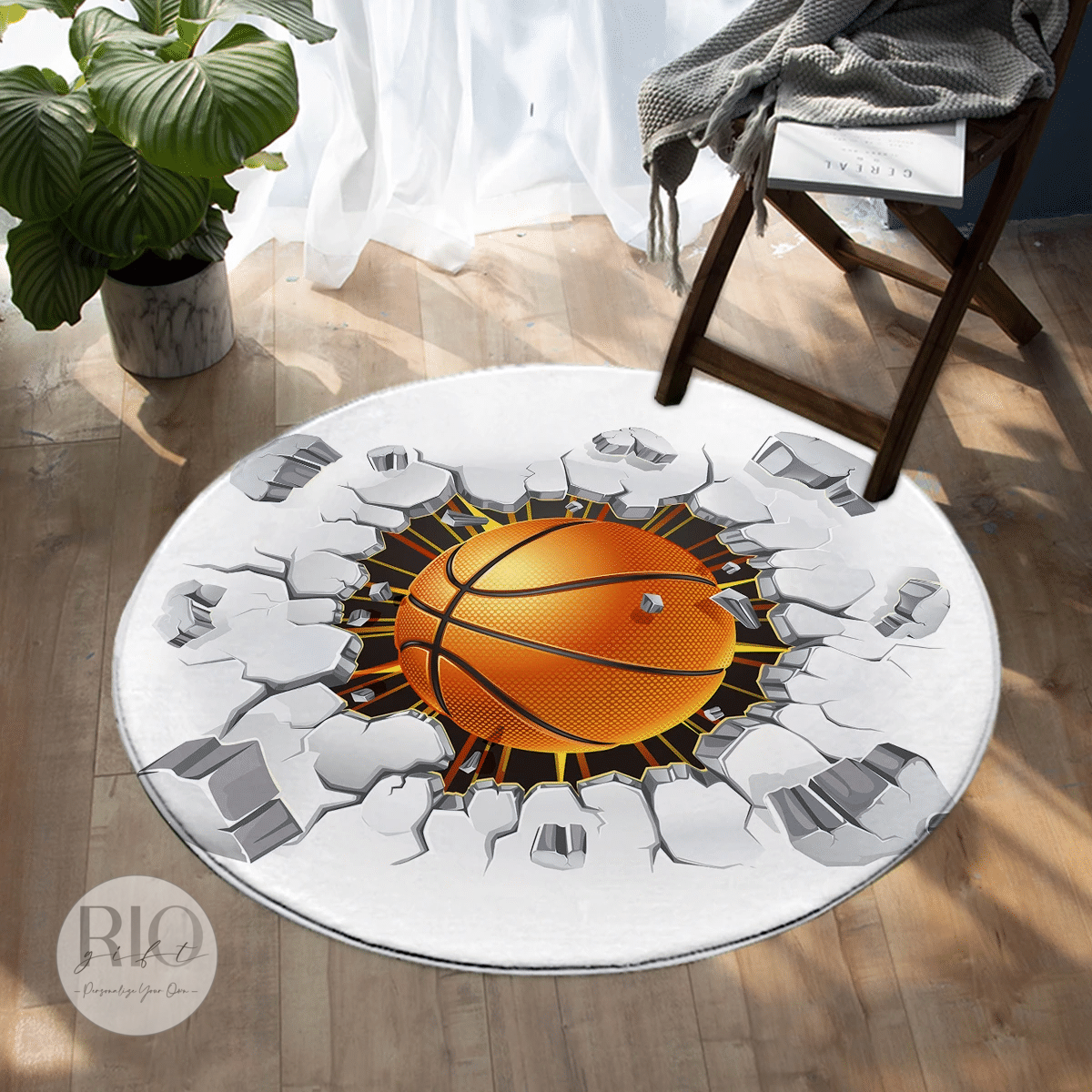 Wrecking Basketball Rug Living Home Decor