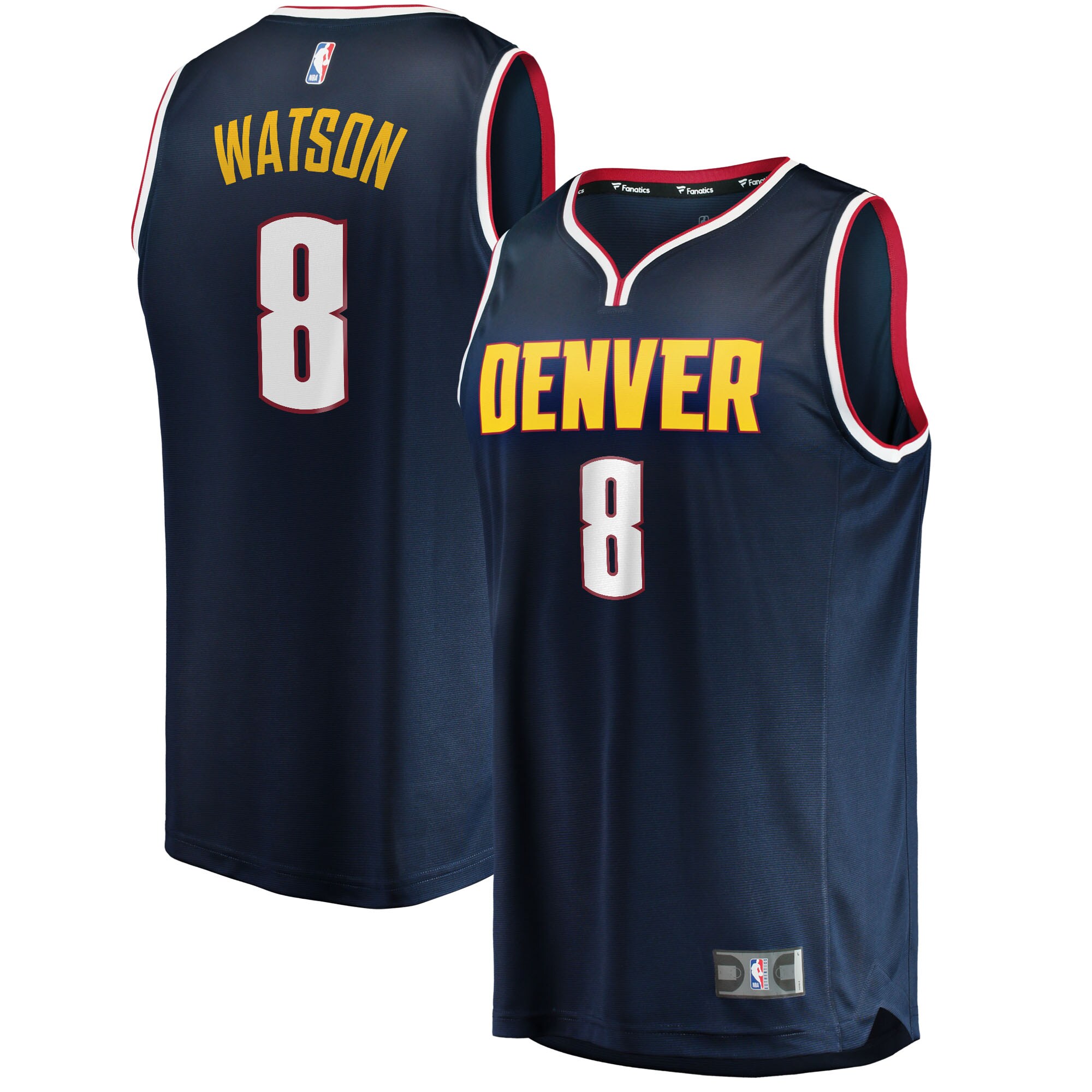 Peyton Watson Denver Nuggets Branded 2022 NBA Draft First Round Pick Fast Break Replica Player Jersey – Icon Edition – Navy