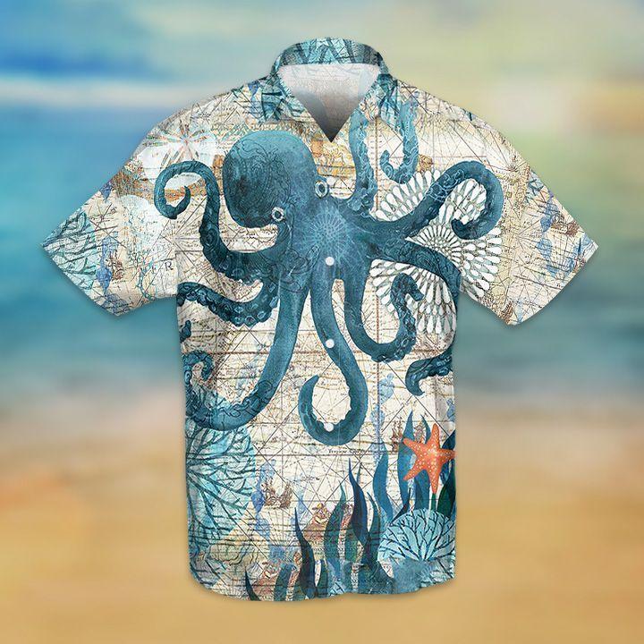 Octopus Tropical Ocean Hawaiian Shirt Ha17527