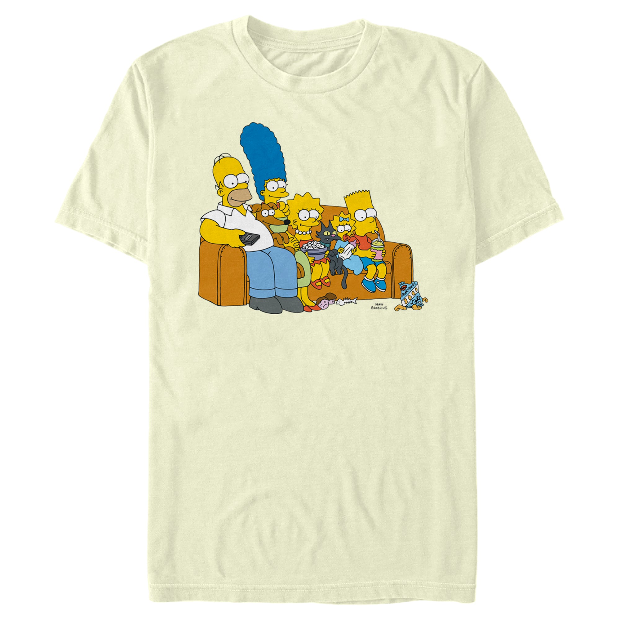 The Simpsons Men’S Classic Family Couch  T-Shirt