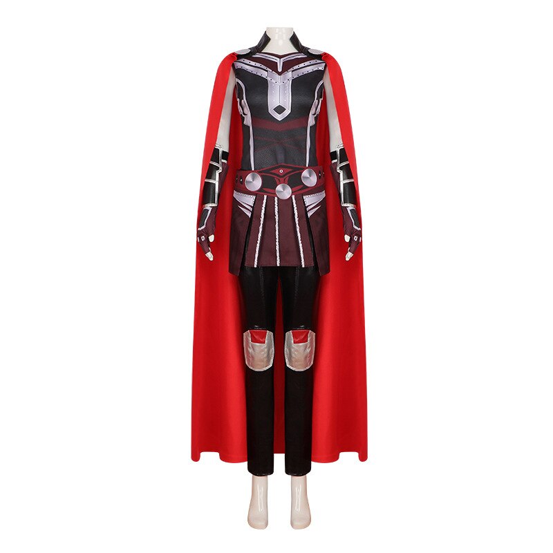 2022 Thor4 Jane Foster Cosplay Costume Love and Thunder Halloween Party Women’s Thor Cape and Uniform Outfits alx