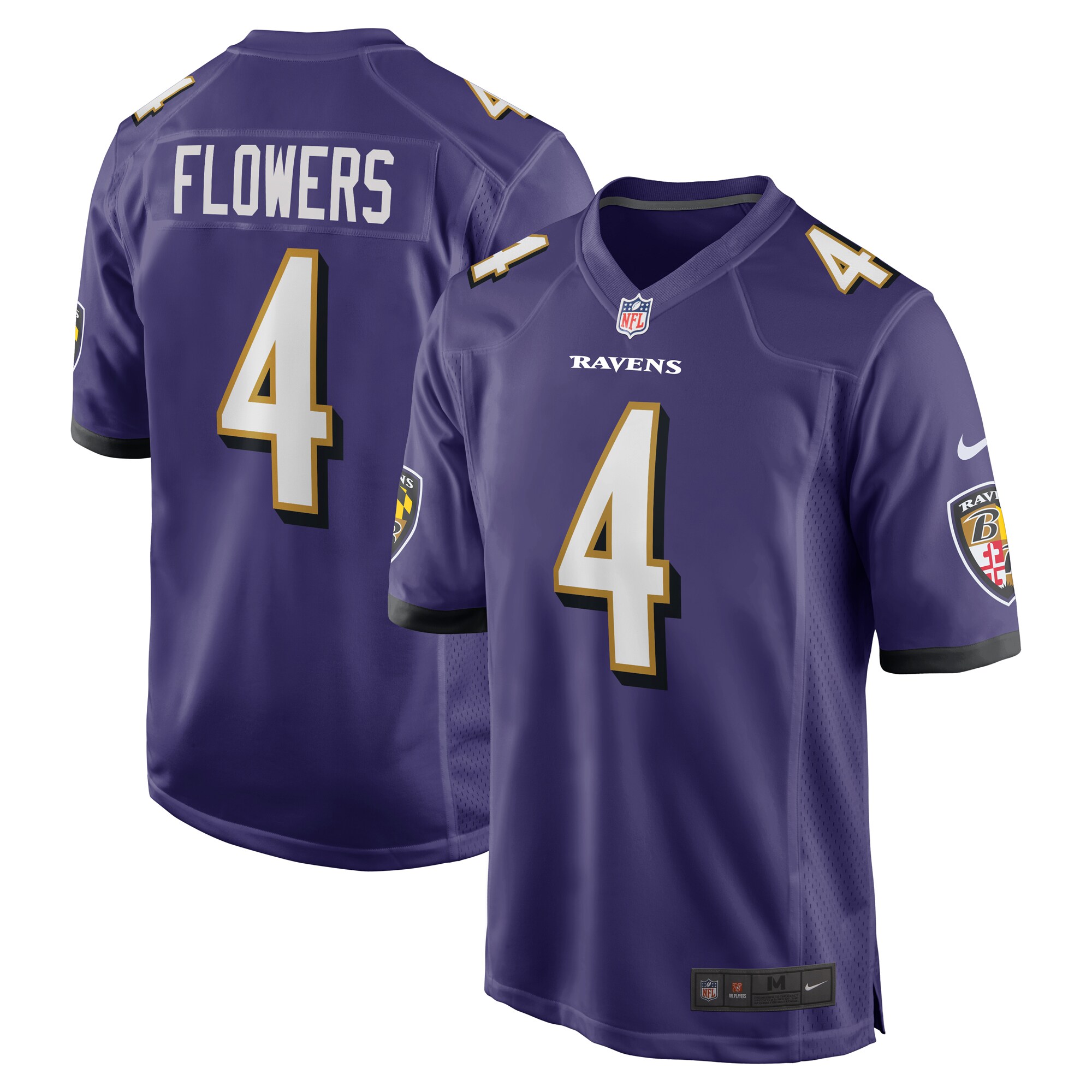 Zay Flowers Baltimore Ravens 2023 NFL Draft First Round Pick Game Jersey – Purple