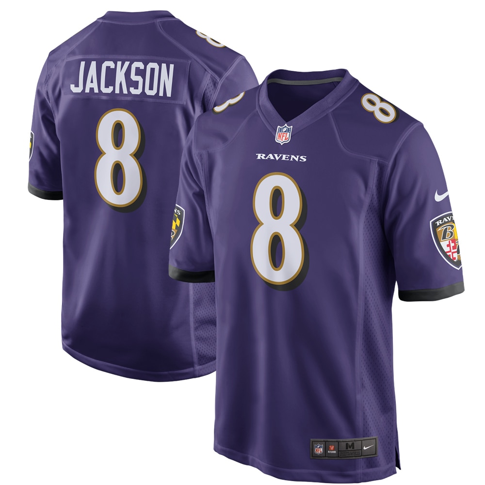 Men’s Baltimore Ravens Lamar Jackson Purple Game Player Jersey