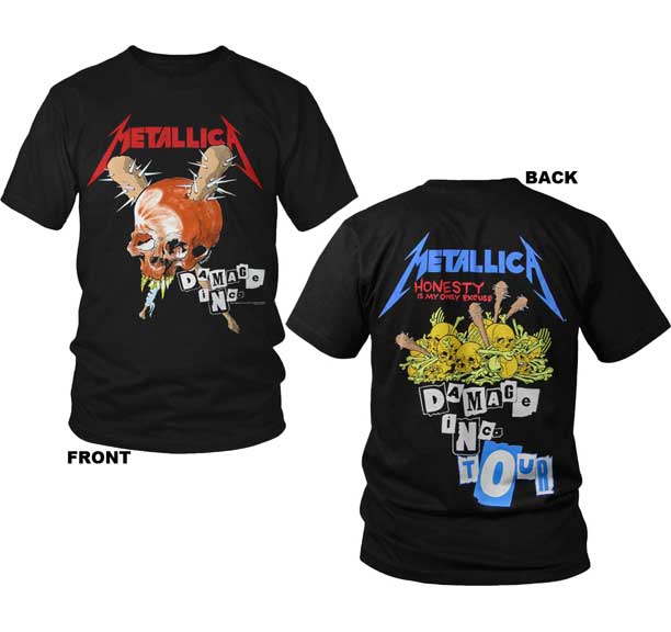 Metallica Damage Inc. Tour T-Shirt W/ Backprint - Love Art USA