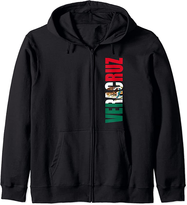 Veracruz Mexico Mexican Flag State Zip Hoodie