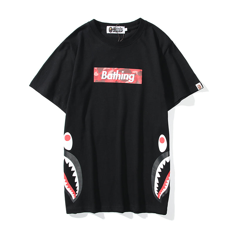 Bape Shark Head Bathing Cotton T Shirt 9025