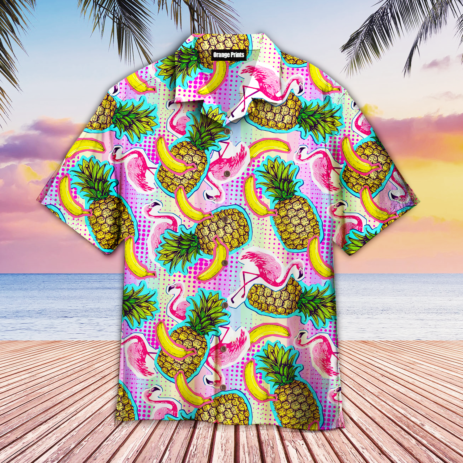 Flamingo With Summer Fruits Aloha Hawaii Shirts For Men Women Ha53502