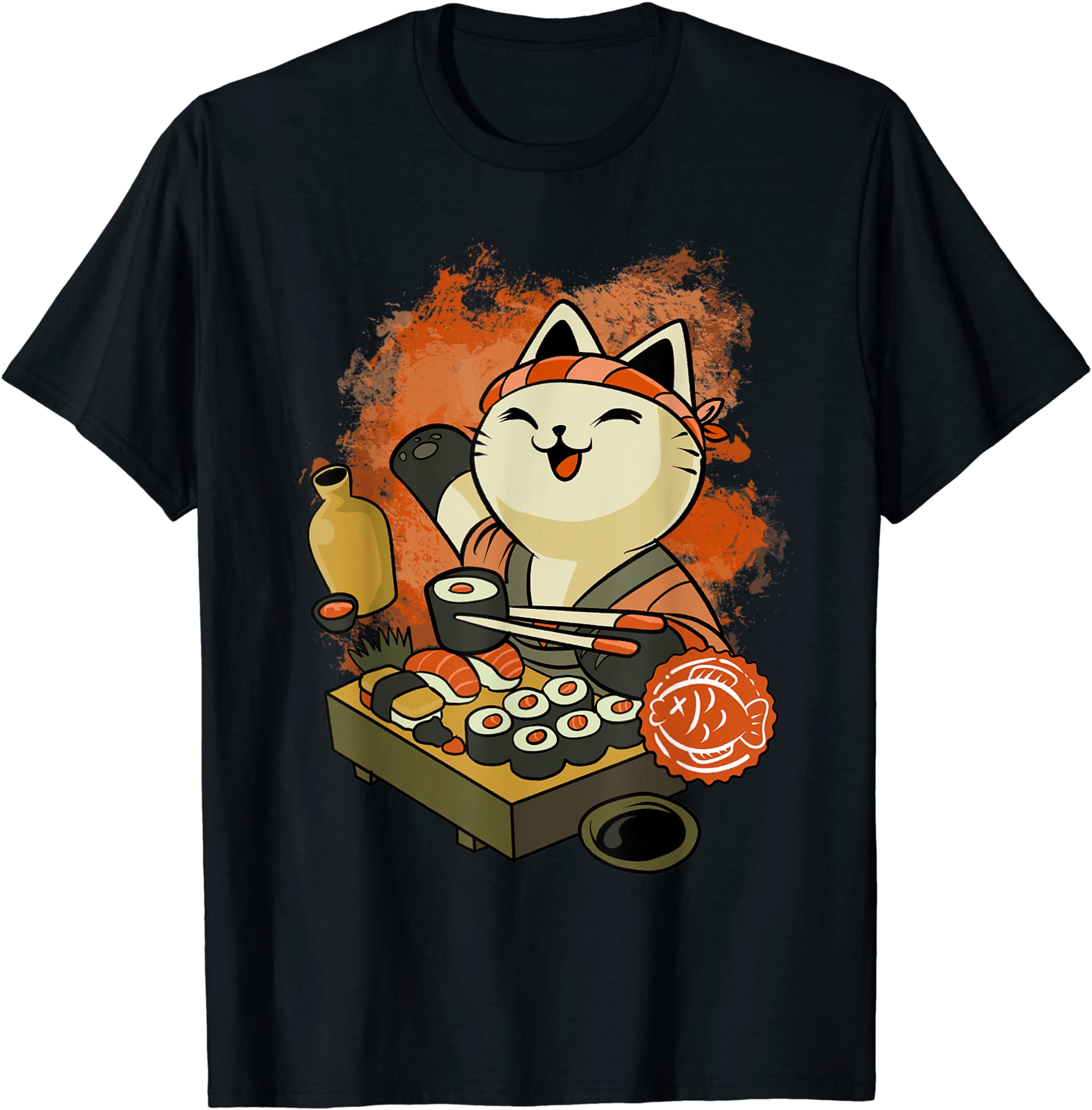 Sushi Master Cat T-Shirt