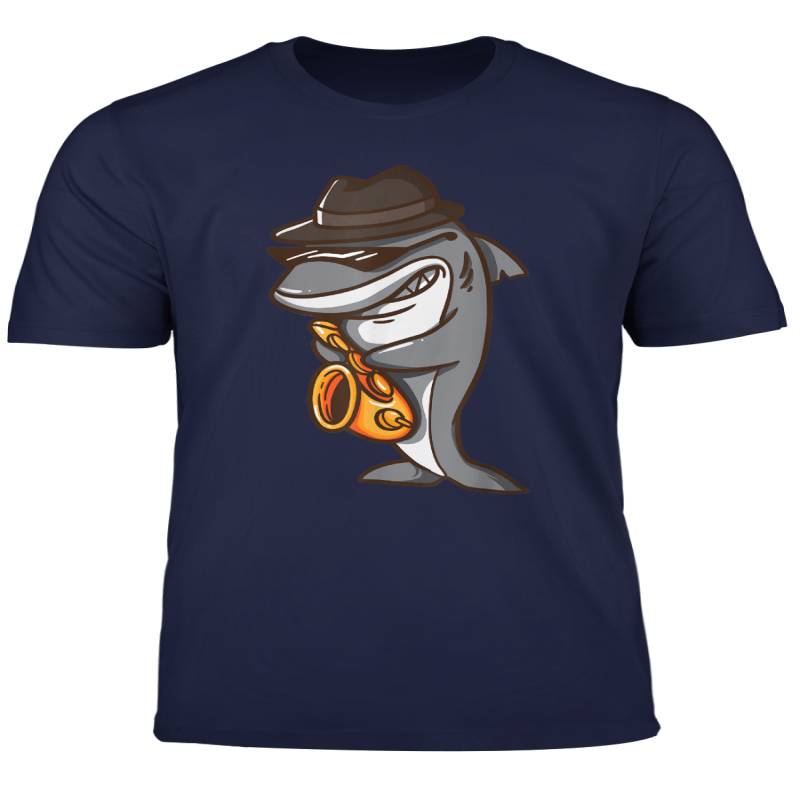 Saxophone Player Shark Jazz Band Music And Animal Lover Gift T Shirt