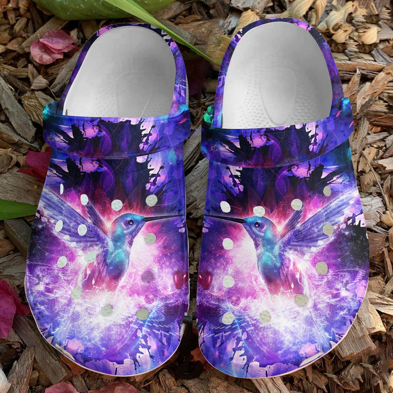 Hummingbird Personalized Clog, Custom Name, Text Galaxy Hummingbird, Fashion Style For Women, Men, Kid, Print 3D