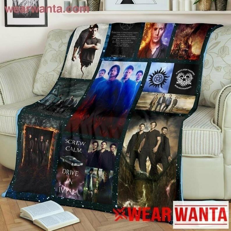 Amazing Supernatural For Fan Idea Great For Family Xmas For Mother’S Day Home Decor Fleece Quilt Blanket Personalized Home Decor