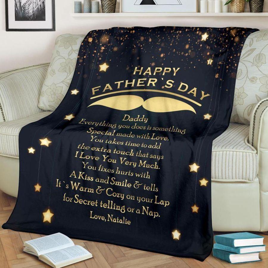 [Personalized Name]To My Dad Fleece Blanket I Love You Very Much – Best Idea Gift For Dad, Gift For Home Decor, Gift For Family  – Fleece Blanket