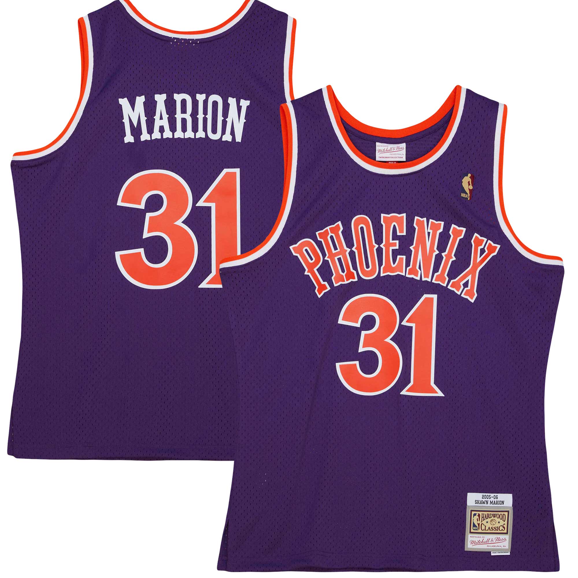 Shawn Marion Phoenix Suns Mitchell & Ness 2001/02 Hardwood Classics Swingman Jersey – Purple