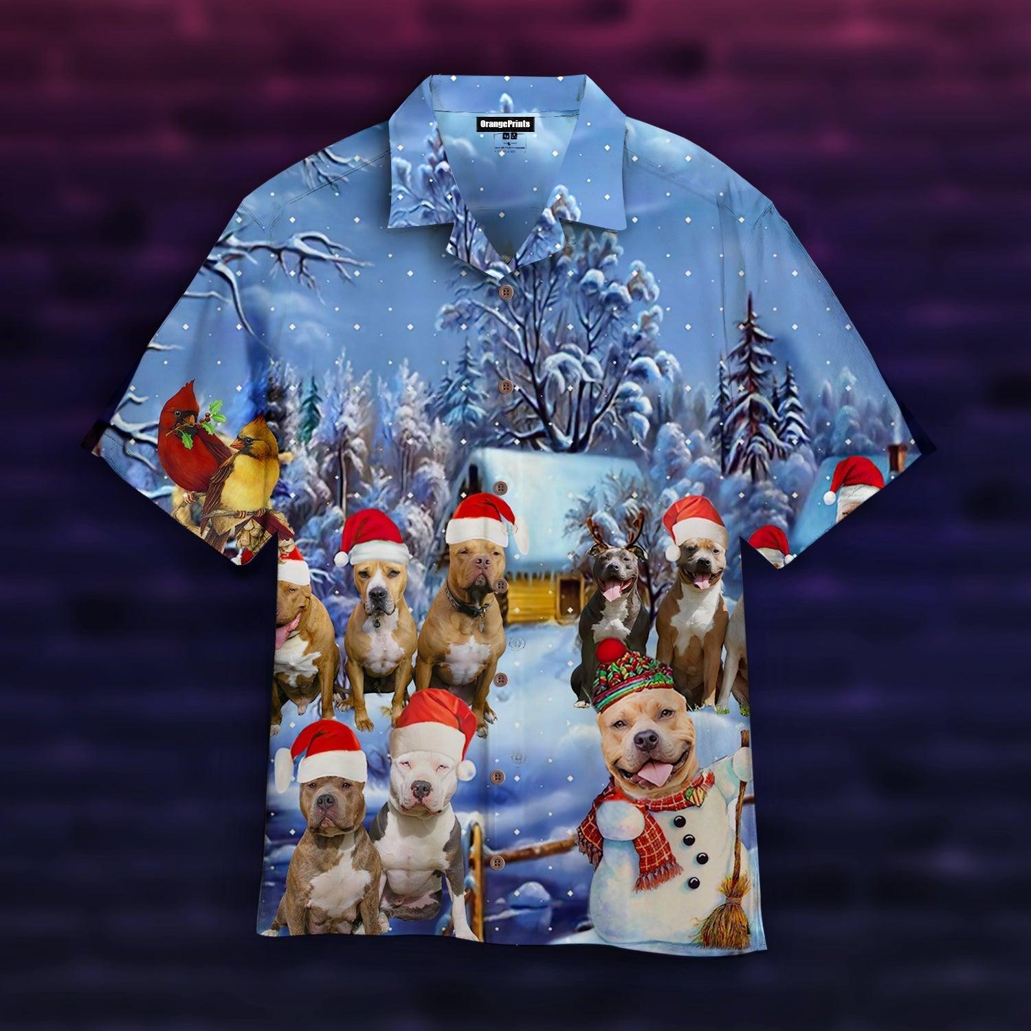 Pitbull Christmas Hawaii Shirt For Men Women Ha84193