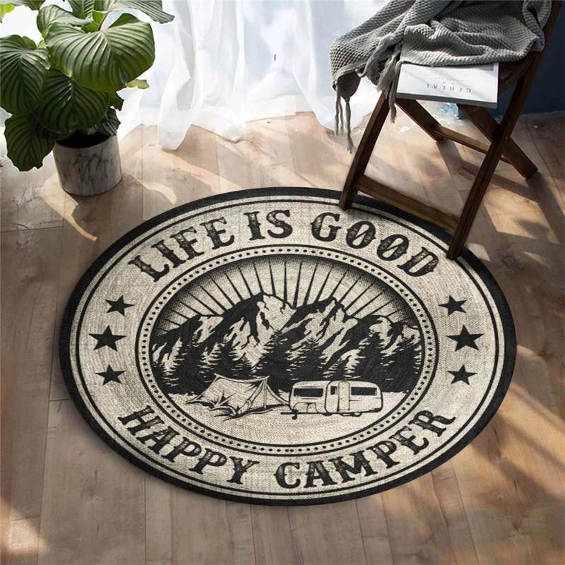 Camping Life Is Good NTA020398 Round Rug