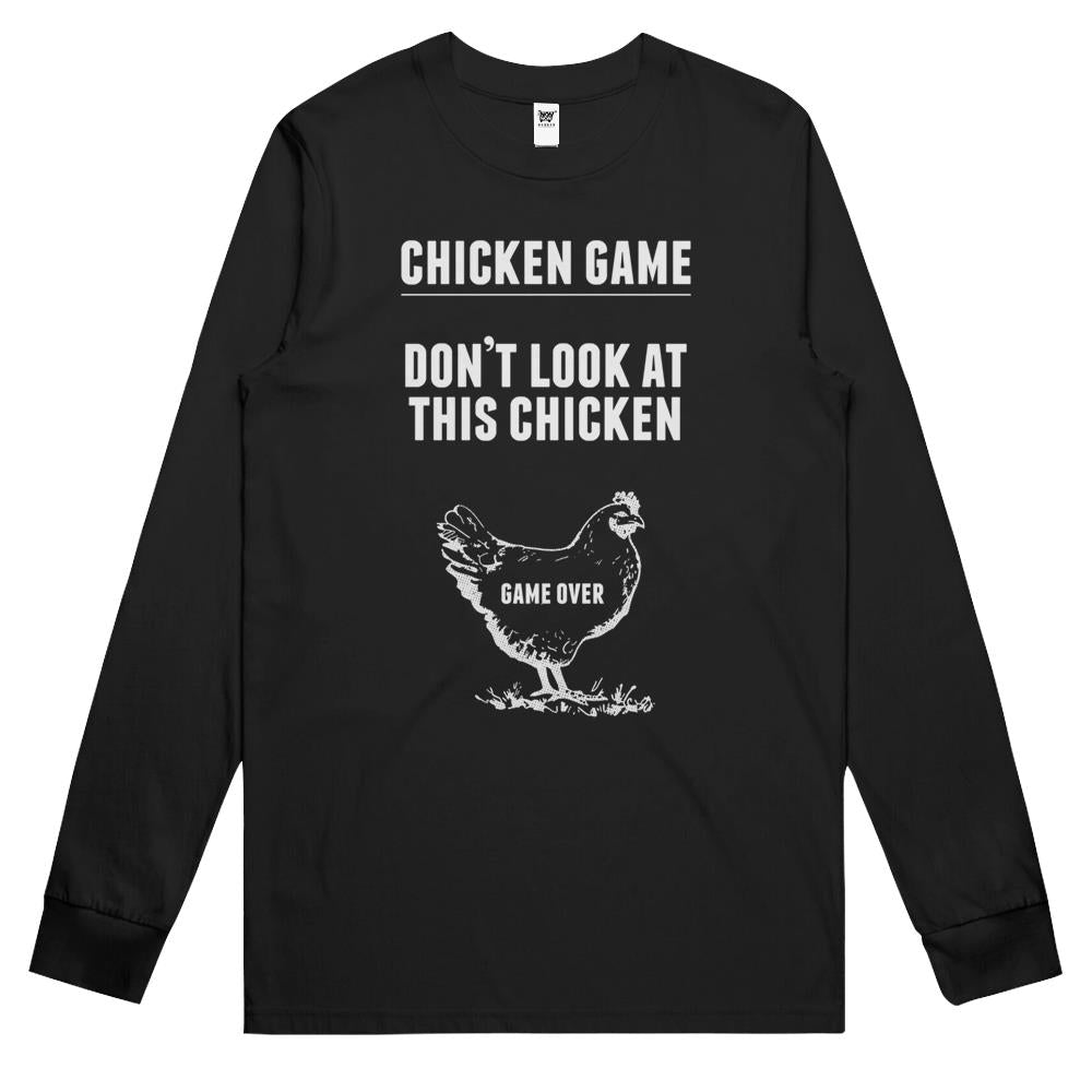 Chicken Game T-Shirt Funny Chicken Joke Long Sleeve T Shirts