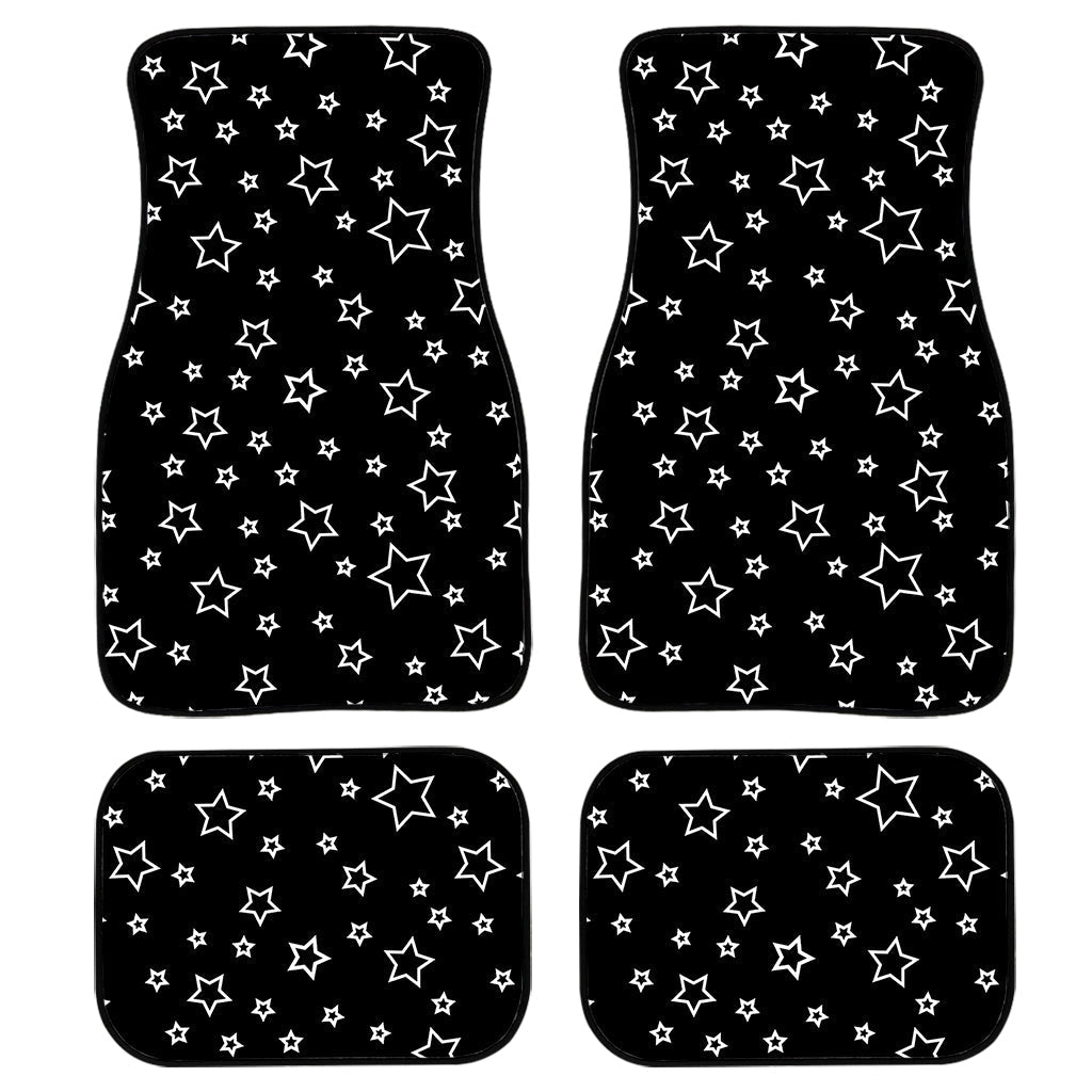 Geometric Star Pattern Print Front And Back Car Floor Mats, Front Car Mat