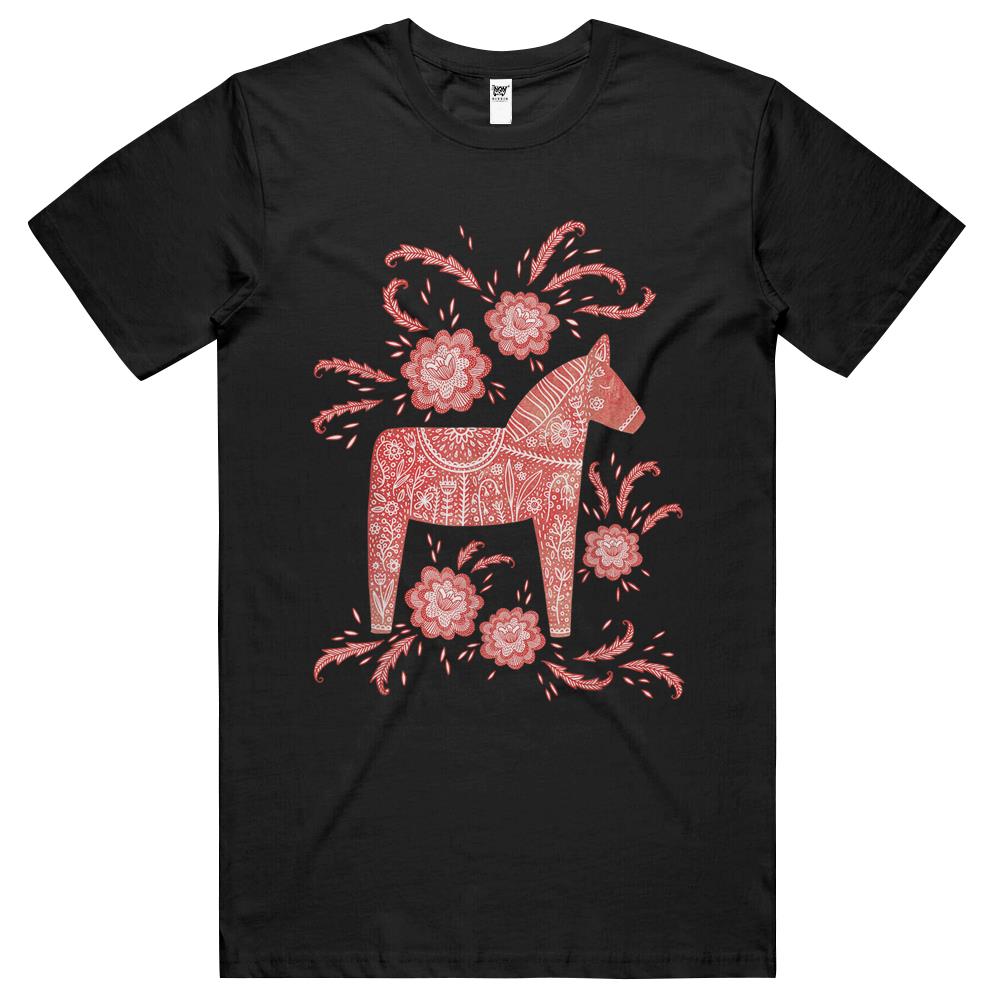 Dala Horse Swedish Art T Shirts