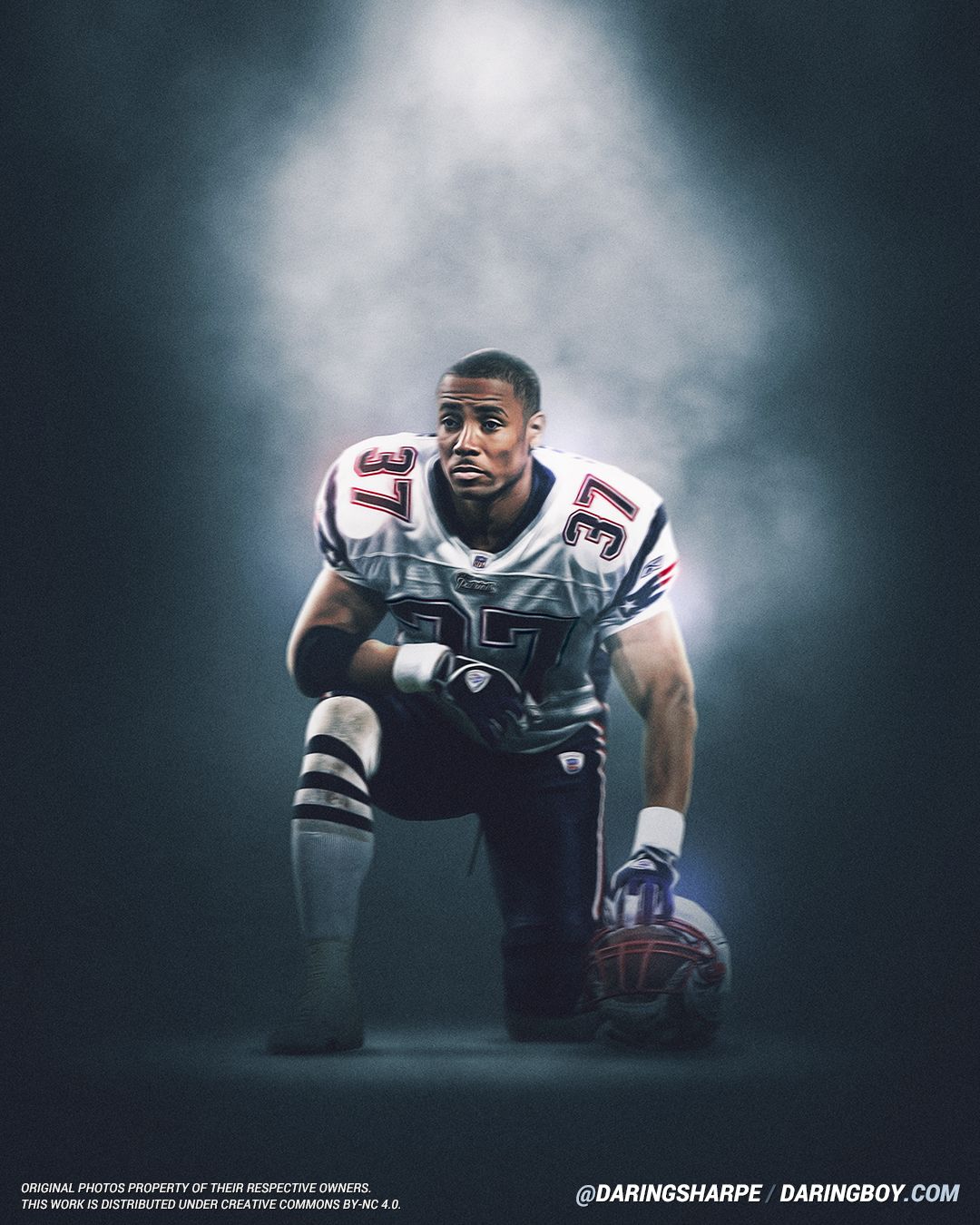 New England Patriots Rodney Harrison #37 Poster For Fans poster canvas