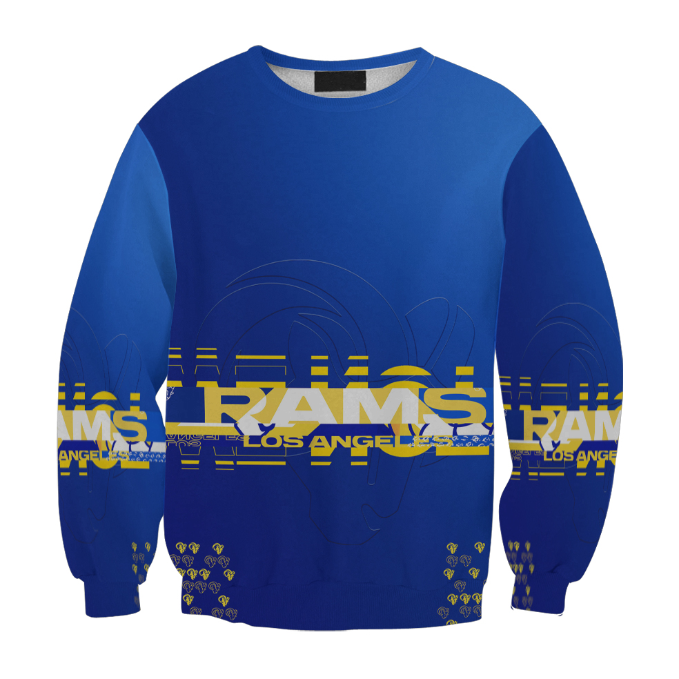 Los Angeles Rams Yellow Rams Blue2 Gift For Fan 3D Full Printing Sweatshirt