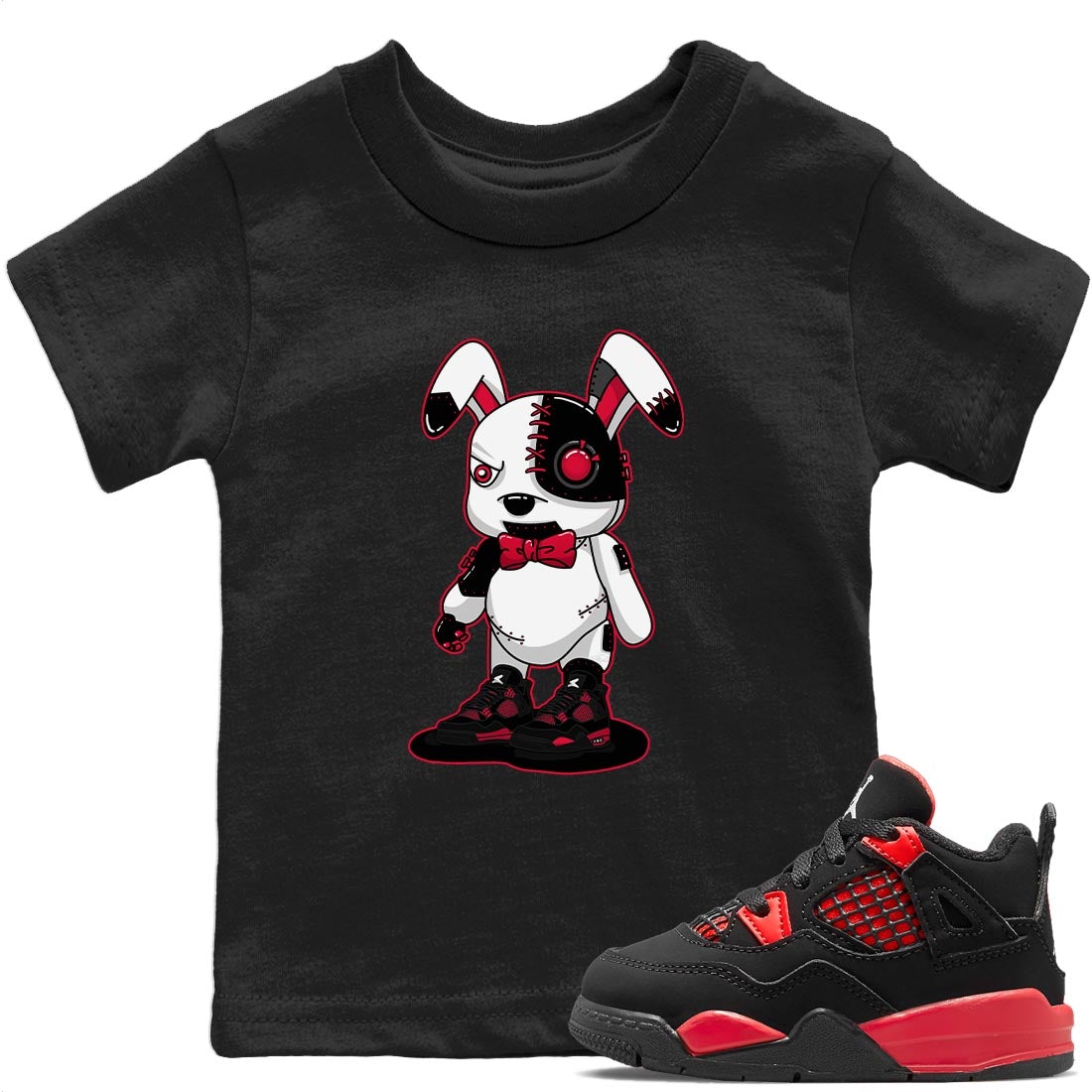 Cyborg Bunny T-Shirt – Air Jordan 4 Red Thunder Baby & Youth